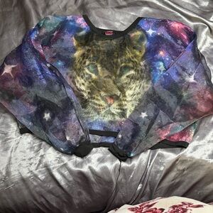 Galaxy Leopard Print MESH crop